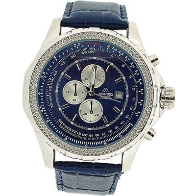 Mondex London Gents Chrono Effect Blue Dial & PU Strap Casual MLB462