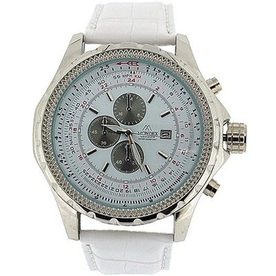 Mondex London Gents Chrono Effect White Dial & PU Strap Casual LMB462