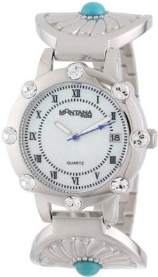 Montana Time MT917 Cubic-Zirconia Bezel Concho Analog