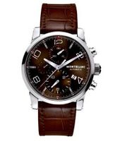 MENS MONTBLANC TIMEWALKER AUTOMATIC CHRONOGRAPH BROWN WATCH 106503