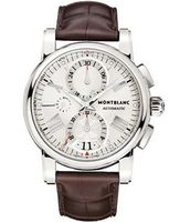 Montblanc Star 4810 Chronograph Automatic Silver Doal Brown Leather 102378