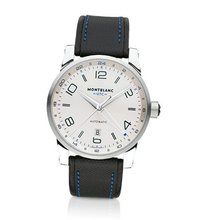 Montblanc Timewalker Voyager UTC Silver Dial Black Leather 109333