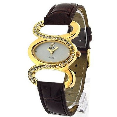 Monte Carlo Brown Leatherette Ladies Stone Set Fashion