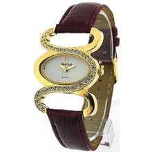 Monte Carlo Burgundy Leatherette Ladies Stone Set Fashion