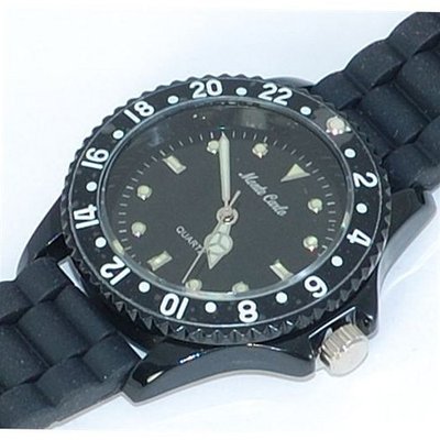 Monte Carlo Unisex Black Rubber Strap Sports M2914