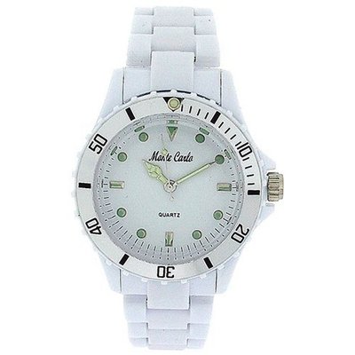 Monte Carlo White Plastic Strap Ladies Sports M2914