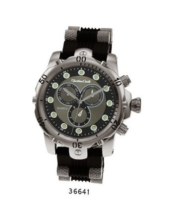 Black/Gun Bullet Band Silicon Strap , Heavy Gun Case, Gun Dial