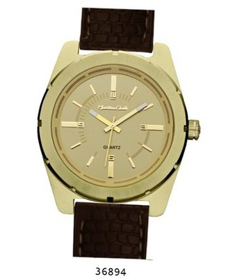 Brown Rubber Strap , Gold Case/Godl Dial
