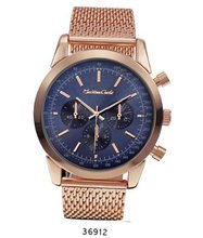 Copper Mesh Band with Copper Case Blue Dia