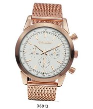 Copper Mesh Band with Copper Case White Dial