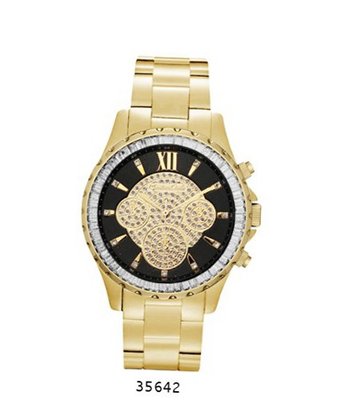 Gold Metal Band with Black/Gold Dial