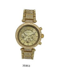 Gold Metal Band With Gold Dial