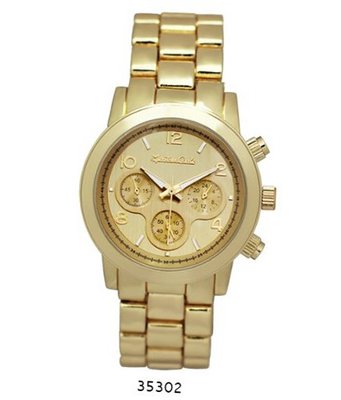 Gold Metal Band With Gold Dial