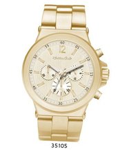 Gold Metal Band With Gold Dial