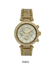 Gold Metal Band With Silver Dial