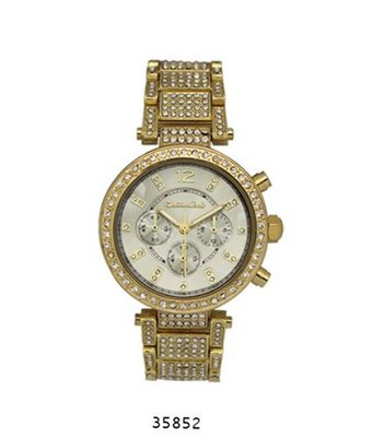 Gold Metal Band With Silver Dial