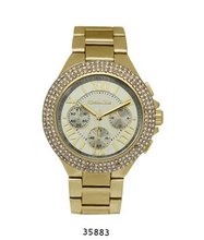 Gold Metal Band With Silver Dial