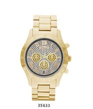 Gold Metal Band with Silver Dial