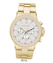 Gold Metal Band With Silver Dial