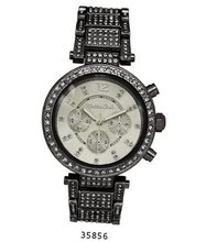 Gun Metal Band With Silver Dial