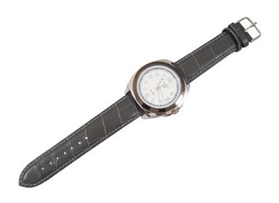 Montres Carlo Classic Wrist with Genuine Leather Band -- Grey