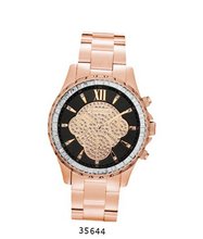 Rose Gold Metal Band with Black/Rose Gold Dial