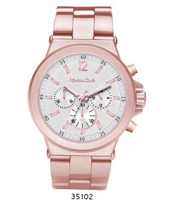 Rose Gold Metal Band With Rose Silver Dial