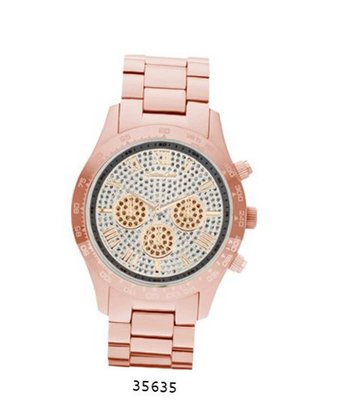 Rose Gold Metal Band with Silver Dial