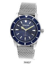 Silver Mesh Band with Blue Case Blue Dial