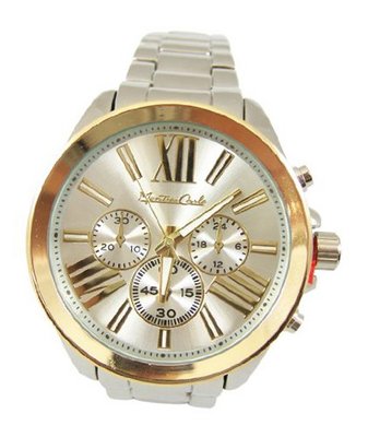 Silver Metal Band with White Dial