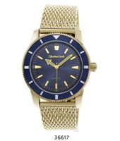 uMontres Carlo Gold Mesh Band with Blue Case Blue Dial 