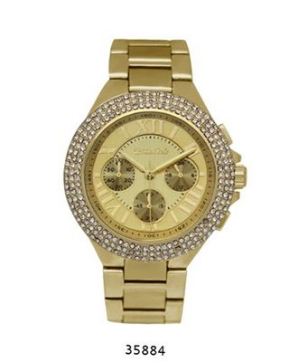 uMontres Carlo Gold Metal Band With Gold Dial 