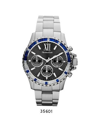 uMontres Carlo Silver Metal Band with Black Dial 