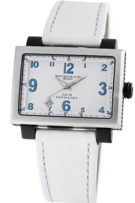 Montres De Luxe 1691 BLUE 16:9 Quartz White Dial