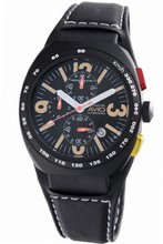 Montres De Luxe AVI-40-CR-N/A-N Avio Aluminum Black PVD Chrono Cuff