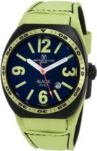 Montres De Luxe BK2503 Avio Aluminum Black PVD Green Leather Cuff