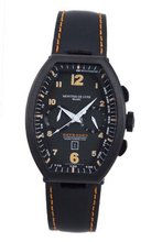 Montres De Luxe EXN 8002 Estremo Black Titanium and Aluminum Chronograph Luminous Leather Date