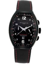 Montres De Luxe EXN 8003 Estremo Black Titanium and Aluminum Luminous Leather Date