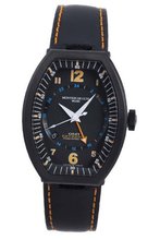 Montres De Luxe EXN 9502 Estremo Black Titanium and Aluminum Luminous Leather Date