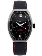 Montres De Luxe EXN 9603 Estremo Titanium and Black Aluminum Luminous Blue Top Stitched Leather Date