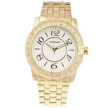 Monument Gold-tone Crystal-detail Bezel Oversized