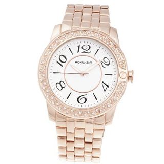 Monument Rose Gold-tone Crystal-detail Bezel Oversized