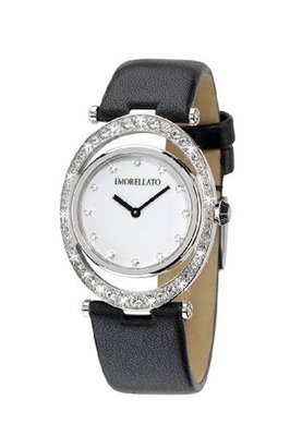 Morellato SQG015 Heritage black calfskin band .