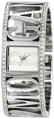 Morgan M1078SS Silver-Tone Crystallized Bracelet