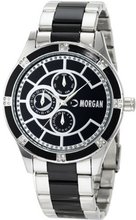 Morgan M1080B Boyfriend Silver-Tone Black Inserts Multifunction