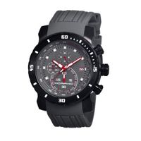 Morphic M26 Series ,Grey Silicone Band,Red Hand,Black Bezel,Grey Analog Dial,Strap MPH2606