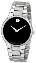 Movado 0606382 Serio Stainless-Steel Black Round Dial