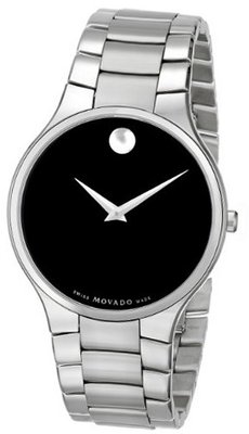 Movado 0606382 Serio Stainless-Steel Black Round Dial