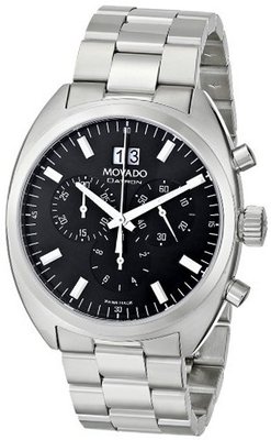 Movado 0606476 Datron Quartz Chronograph Stainless-Steel Black Dial