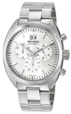 Movado 0606477 Datron Quartz Chronograph Stainless-Steel Silver Dial